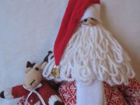 Новогодняя Тильда Санта-Клаус: выкройка и мастер класс по шитью куклы от Анастасии Коломакиной