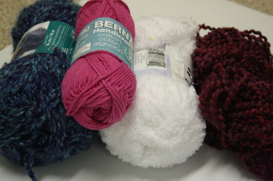 Yarn for lacing tree ornaments