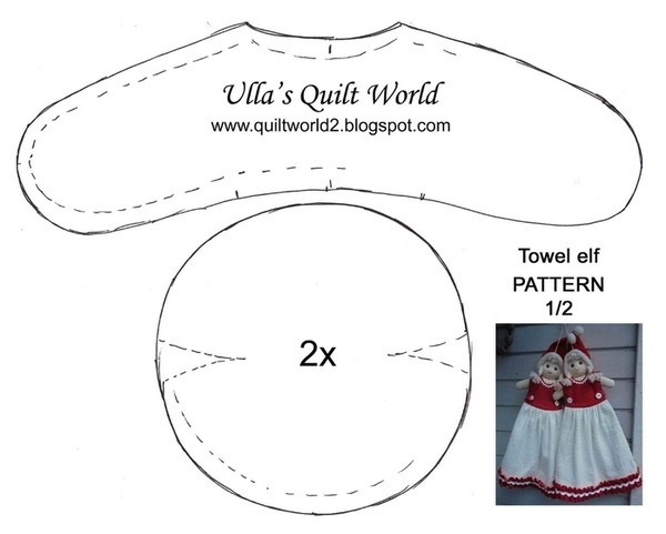 09 Tonttu Towel elf quilt pattern 2 pix OK (700x560, 101Kb)