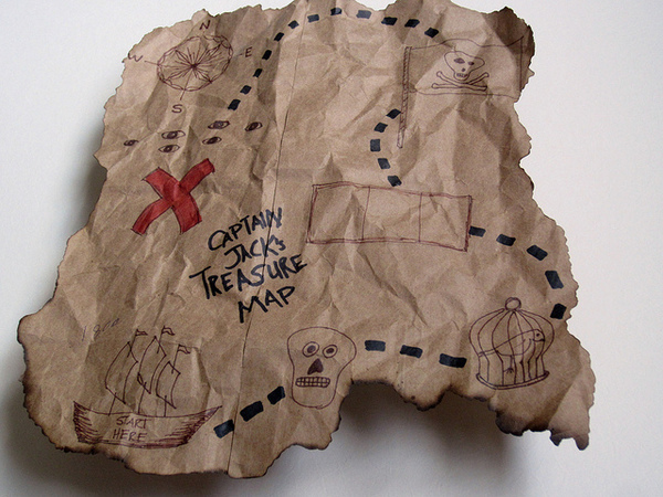 Pirate Birthday Party Captain Hook Treasure Map