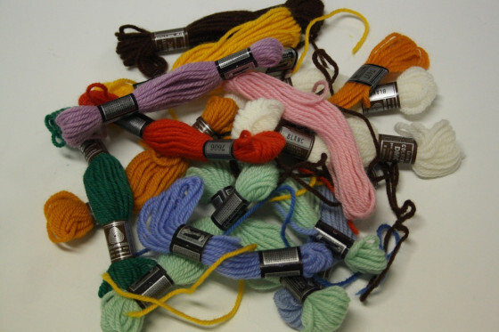 embroidery yarn for lacing tree ornaments 