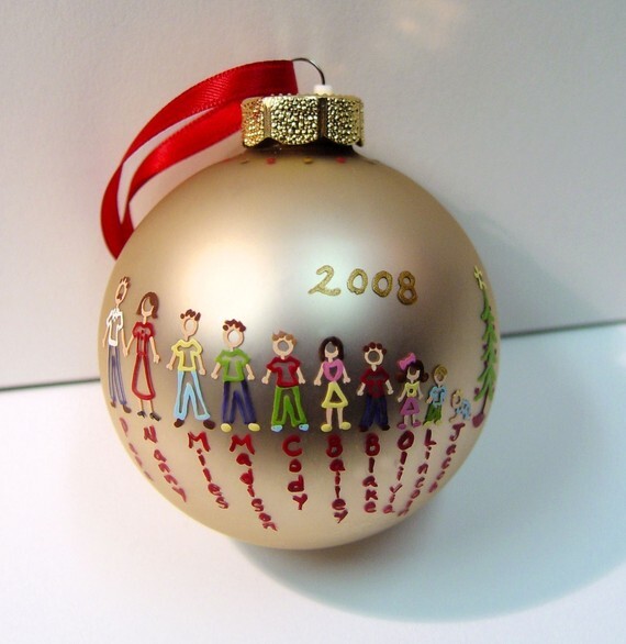 Family Loved Ones ( 1-5 People/Pets ) - Custom Personalized Ornament