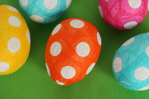 papier-mache easter eggs