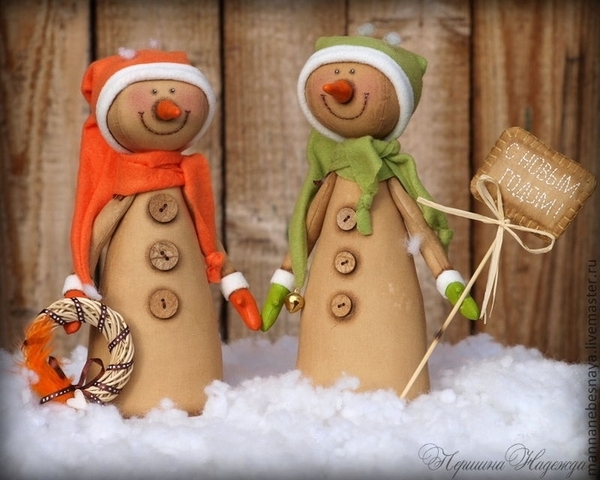 Снеговики своими руками. Мастер-класс с пошаговыми фото