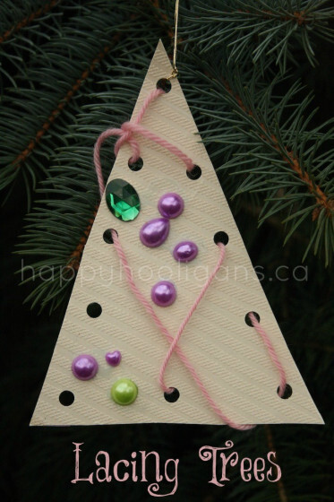 lacing tree ornaments 