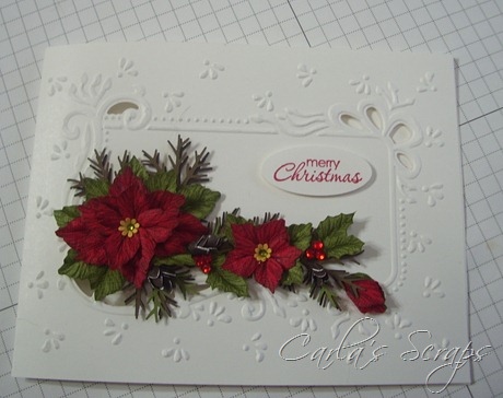 Poinsettia, Poinsettia Christmas Cards, Marianne Designables Dies, Happiness Shared, Stampin Up, Carla's Scraps (2)